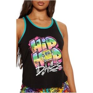 Spongebob Squarepants Official Black and Blue Hip Hop Dance Tank Top | Size 3X
